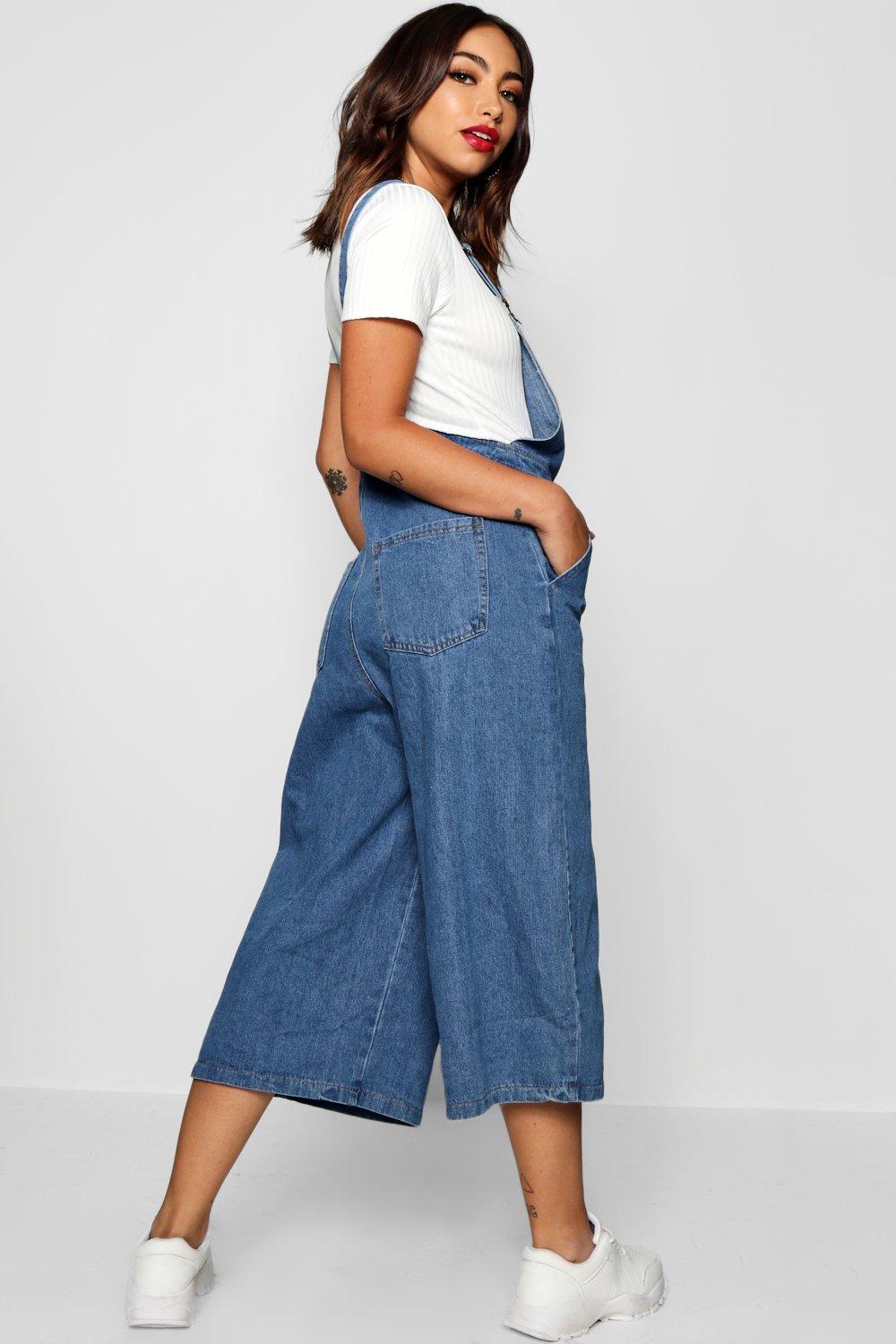 Wide leg best sale cropped dungarees